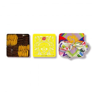 永續包巾手工餅乾禮盒-綜合曲奇(原味、巧克力)